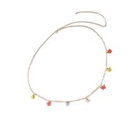 FRCOLOR 3 Piezas joyería de las mujeres cadena de la cintura Cadena de cintura ajustable pequeño cinturones mujer cadena de cintura con estilo cadena del cuerpo de acrílico Metal Vistoso