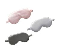 FRCOLOR 3 piezas Máscara de Reversible de Seda Pack de Opaco y Transpirable y Relajación Diseño y Ligero Rosa Plata y Gris