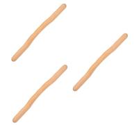 FRCOLOR 3 Piezas Palo raspador de salud rodillo de masaje sostuvo vara Palo de masaje de madera Stick de masaje de madera masajeador de cuentas rodantes masajeador manual de espalda Khaki