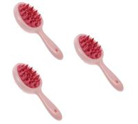 FRCOLOR 3 Piezas Peine De Champú Cepillo Pequeño Para El Cuero Cabelludo Cepillo Para El Cuero Cabelludo Depurador De Cabello Depurador De o Para La Caspa Abdominales Rosa