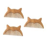 FRCOLOR 3 Piezas peine sándalo peine madera japonés pelo natural para peinar el cabello mujer madera manual masaje viajar Bambú