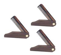 FRCOLOR 3 Piezas peines para el cabello Pena plegable de nogal Peine de plástico práctico peine de nuez peines para mujer peine de madera para barba cepillo de pelo chica pincel