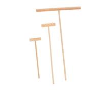 FRCOLOR 3 Piezas Rastrillos Mini de Madera para Jardín Zen de Accesorios para Mesa de Arena Herramienta Artesanal para Relajación y Decoración de Escritorio