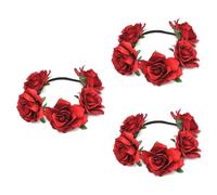 FRCOLOR 3 Piezas Sombreros Mujeres De De Diademas De Novia Cintas Mujeres Rojo