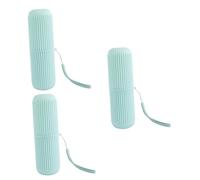 FRCOLOR 3 Piezas Taza de de Viaje Soporte para cepillos de de Viaje Cabezales de Cepillo Estuche de Viaje casa House Caja de Cepillo de Pasta nórdico envase