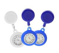 FRCOLOR 3 Relojes de Enfermera de Silicona Redondos para Hospital Diseño Portátil y Ajuste de Hora Fácil, Paquete de 3 Unidades para Hombres y Mujeres Varios Estilos