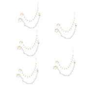 FRCOLOR 3 Series Imita Anillo De La Nariz Pasador De Nariz con Cadena Nariz Falsa Anillos En La Nariz Pendientes Punk Anillo Colgante En La Nariz Joyas De Nariz Hierro Dorado 2 Piezas X 3