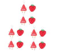FRCOLOR 3 Series Llavero De Frutas Peluches Etiqueta Felpa Lindos Dijes Para Llaveros Keychains Colgante Creativo Bolsa Colgando Decoración Colgante De Bolsa Páginas Rojo 4 Piezas X 3