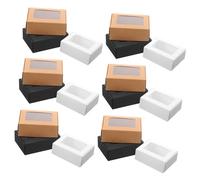 FRCOLOR 30 Cajas Portátiles Para Jabón Casero En Papel Kraft, Cartón Blanco y Negro, Organizador Compacto Para Uso Doméstico