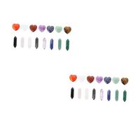 FRCOLOR 30 Piezas Mini Cristales Piedras Preciosas Piedras De Preocupación Cuentas De Cristal Curativas A Granel Cristales En Forma De Corazón Cristales Colgantes De Piedras Preciosas
