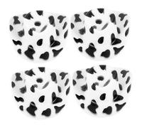 FRCOLOR 30 Piezas Mini Sombreros Vaqueros de Plástico con Estampado de Vaca Pequeños Accesorios para Manualidades Decoración de Muñecas y Pasteles y Duraderos