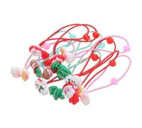FRCOLOR 30piezas Lazos de Pelo Coloridos para Niñas Bandas Elásticas Navideñas Gomas Elásticas para Uso Diario y Fiestas de Navidad