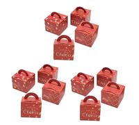 FRCOLOR 36 Piezas Cajas De Favores De Fiesta Para Navidad Golosinas Cajas De Papel Decoración Navideña De Galletas Navideñas De De Feliz Navidad as 3d Rojo