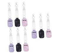 FRCOLOR 3juegos Botellas Refillables De Viaje para Cosméticos Subenvases Portátiles para Champú Gel De Ducha y Jabón De Manos Cubiertas Impermeables y Hebillas Colgantes
