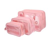 FRCOLOR 3pcs Cosmetische Aufbewahrungstasche Körperpflegetasche Kulturbeutel schutztasche aufbewahrungssack große Kosmetiktasche Reise-Kosmetiktasche Klare Make-up Taschen für Frauen tragen, como en