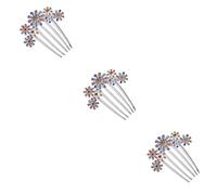 FRCOLOR 3pcs Frauen Haarspange Haarkämme für die Braut Haarschmuck aus Strass Blütenseitenkämme Seitenclipkämme hair styling haar spangen hairbow Braut Haarkamm Kristall Südkorea Fräulein