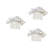 FRCOLOR 3pcs Frauen Kamm Schmuck hochzeitshaar schmuck wedding hair accessories Hochzeit Haarspange Braut Kopfschmuck Haarklammer Haarspangen Braueinsatzkamm Kopfschmuck für die Braut