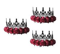 FRCOLOR 3pcs Hochzeitskrone halloween kopfbedeckung halloween kopfbedeckung Tag der Toten Kopfschmuck Haarurbane für Frauen haarschmuck Tiara kreative Kopfbedeckung modische Kopfschmuck