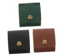 FRCOLOR 3piezas Bolsa De Recogida De Púas para Guitarra Estuche De Cuero Sintético Enrollable y Plegable con Compartimentos para Músicos Organizador Portátil De Púas