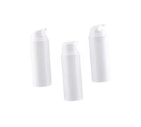 FRCOLOR 3piezas Botellas De Almacenamiento para Cosméticos Botellas De Plástico Vacías con Tapa Blanca Dispensadores De Lociones y Emulsiones para Viaje