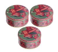 FRCOLOR 3piezas Cajas De Hojalata Para Galletas Recipientes Decorativos Pequeños Contenedores Para Dulces y Aperitivos Para Almacenar Pasteles y Empaquetar Alimentos