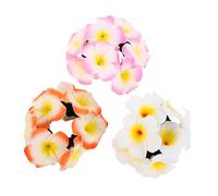 FRCOLOR 3piezas Coletero Con Flores Artificiales Accesorios Decorativos Para Mujeres y Niñas Gomas Elásticas Con Diseño Floral Estilo Bohemio Para Cabello Cintas De Colores Para Niñas