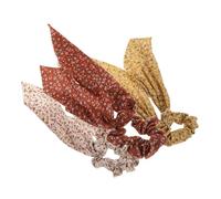 FRCOLOR 3piezas Coleteros Elásticos Con Cinta Floral Para Pelo Lazos Decorativos Para Coleta Accesorios Versátiles Para Mujer y Niña Sujeción Suave y Duradera Complemento Para Bodas