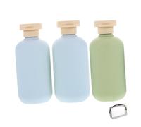 FRCOLOR 3piezas Combinación De Botellas De Lavado De Exprimibles y Reutilizables Para Viaje Para Champú y Acondicionador