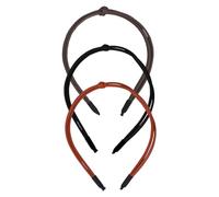 FRCOLOR 3piezas Diadema De Cuero Para Mujer Accesorios Cabello Decoración Cabello Para Ocasiones Especiales Tocado De Boda