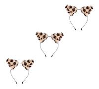 FRCOLOR 3piezas Diadema De Orejas De Gato De Accesorio De Fiesta Banda De Pelo Metálica Para Mujeres y Celebraciones