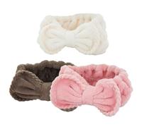 FRCOLOR 3Piezas Diademas de Coral para Mujer Rosa de Maquillaje para Fitness Yoga y Cuidado Facial