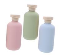 FRCOLOR 3piezas Dispensador de Loción de Viaje Botella de Viaje para Cosméticos Cuidado de Piel y Cabello Envases de Plástico Flexibles con Tapas Abatibles para Gel y Champú