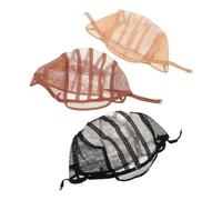 FRCOLOR 3piezas Gorra de Redecilla para Peluca de Cosplay Reutilizable y Cómoda para Disfrazarse Malla Elástica para Mujer Incluye Color