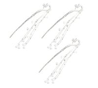 FRCOLOR 3piezas Nueva Horquilla de Estilo Chino Borlas Palillos Chinos Cabello Accesorios de Hanfu para Bodas y Representaciones Teatrales