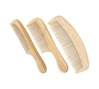 FRCOLOR 3piezas Peine de Bambú Antiestático de Dientes Finos Unidades Pequeño y Portátil para Cabello Grueso para Uso Diario y Viajes