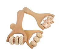 FRCOLOR 3piezas Rodillo De Masaje De Madera Para Cuerpo Herramienta De Relajación Muscular Masajeador Ergonómico Para Pies Cuello y Espalda y Práctico Para Uso Personal y Profesional
