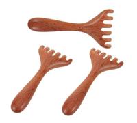 FRCOLOR 3piezas Wooden Massage Comb For Scalp And Face Relaxation Promotes Blood Circulation And Relieves Stress For Home Salon Use