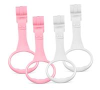 FRCOLOR 4 Anillos de Tracción para Ayudar a Aprender a Caminar para Cuna de Ñiño de Plástico Fáciles de Instalar en Parque Infantil y Cuna