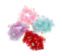 FRCOLOR 4 Bandas Para El Cabello Con Forma De Margarita Y Flor De Perla Sintética Bandas De Goma De Tela Para Disfraz De Girasol Para Mujer