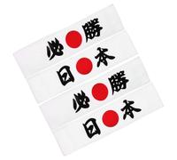 FRCOLOR 4 Diademas Ninja Japonesas para Hombres, Diadema de Chef de Sushi de Tejido Cómodo, Uso Versátil para Entrenamiento y Running, Color Blanco Minimalista
