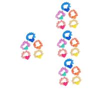 FRCOLOR 4 Juegos De Elegantes Accesorios Para El Cabello Para Niñas Coleteros Con Dijes De Corazón Bandas Elásticas Para El Cabello 5 Piezas X 4