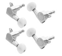 FRCOLOR 4 Juegos Ukulele Tuning Pegs Replacement Stainless Steel Machine Heads Angled Keys Compact Portable For Banjo Acoustic String Instruments