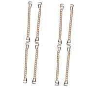 FRCOLOR 4 Pares Decoración De Hebilla De Zapato. Elegante Mujer Boda Señoras Encantos Adulto Accesorios Marrón Cordones Cadena De Arranque Rose Gold Aluminio y Aleaciones