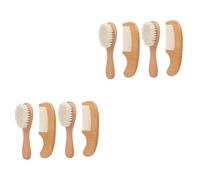FRCOLOR 4 peines de madera para bebés, para niños pequeños, cepillo de baño para bebés, peine para el pelo, para recién nacidos, peine para, peine de madera maciza
