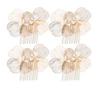 FRCOLOR 4 Piezas Accesorios Para El Cabello Para Mujeres Peine De Bodas Accesorio Para El Cabello Nupcial Peine De Pelo De Novia Tocados De Novia Para Boda Golden