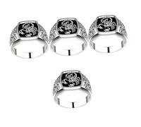 FRCOLOR 4 Piezas Anillo De Hombres De Ayuda Anillos De Metal Para Hombre Joyería De Hombres Anillo De Escorpión Para Hombre Halloween Anillos Hombres Joyas De Anillo Aleación