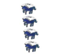 FRCOLOR 4 Piezas anillo de temperatura animal edad de adolescencia para anillos de chicas adolescentes Ánimo con cuentas meñique anillo de unicornio anillo de humor Aleación de zinc