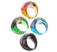 FRCOLOR 4 Piezas Anillos de Decorativos para Mujer para Ocasiones Especiales Creativo Combinar