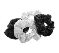 FRCOLOR 4 Piezas banda para el cabello del intestino grueso accesorios navideños coletero con lentejuelas coletero de fiesta coleteros gigantes lazos brillantes para el cabello tela