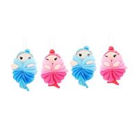 FRCOLOR 4 Piezas Bola De Baño Bebé Esponja De Baño Sirena Esponjas De Baño De Princesa Depurador Exfoliante Depurador De Cuerpo De Esponja Lufas Recién Nacido Limpio Bola De Espuma